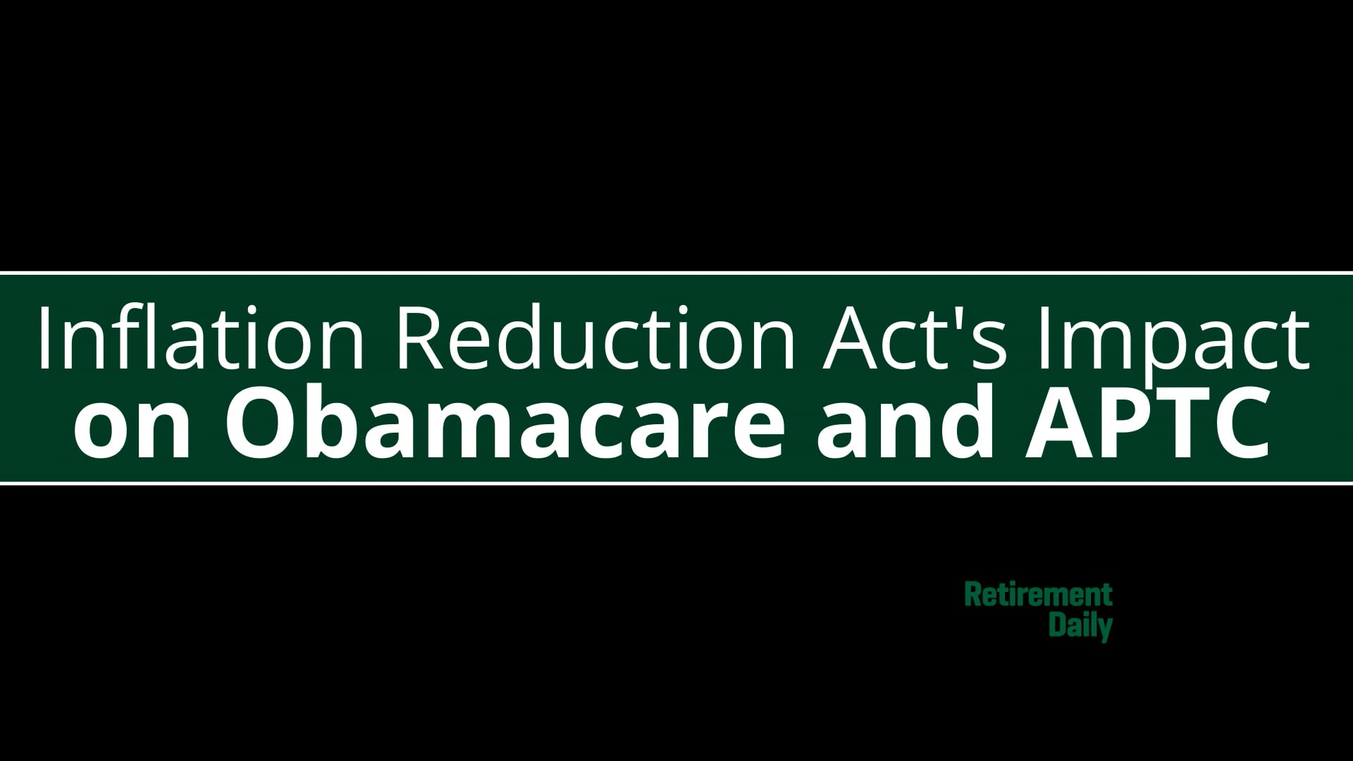 Inflation Reduction Act on Obamacare Finstream.TV