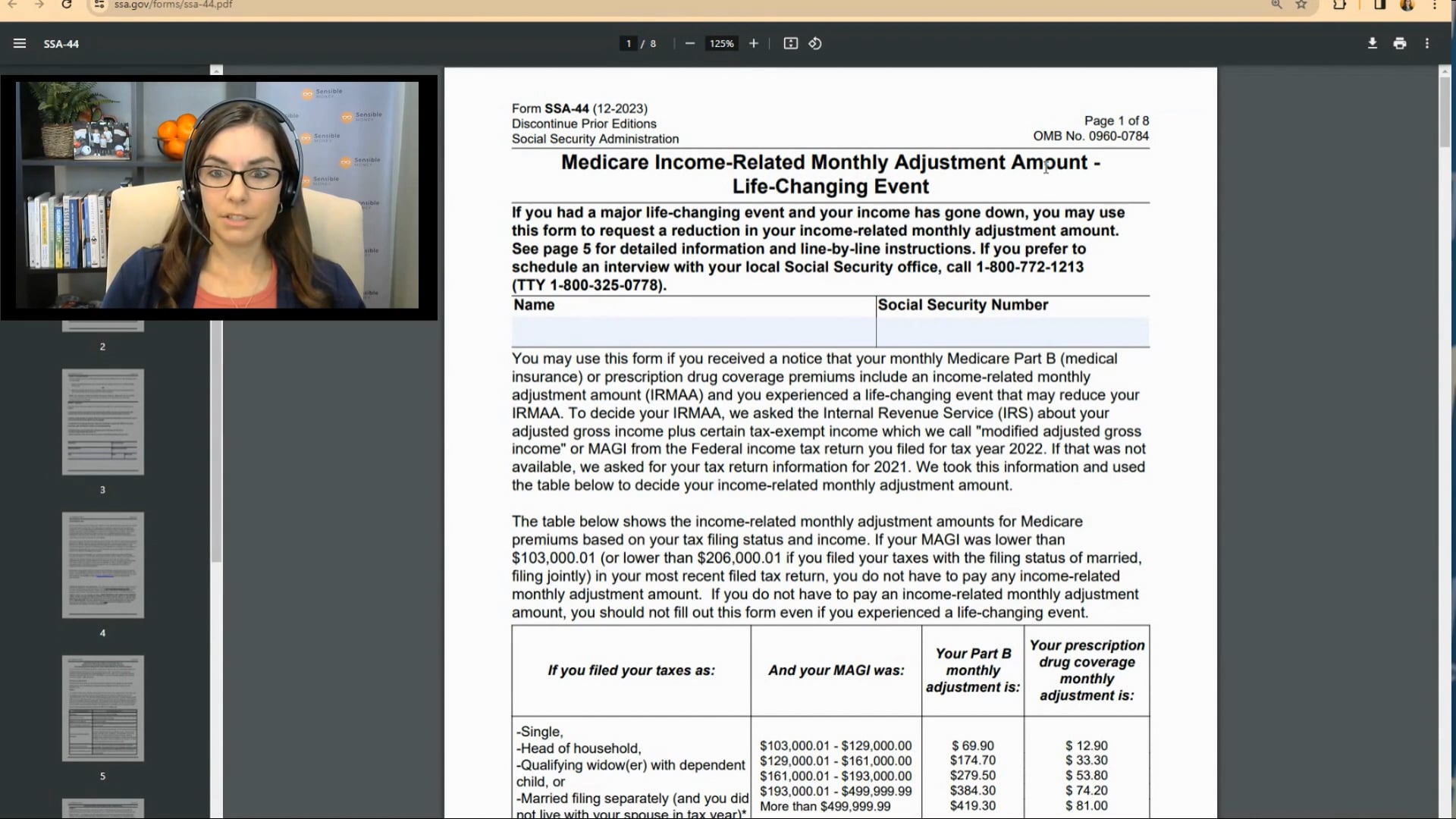 How to Complete SSA44 to Appeal IRMAA Finstream.TV